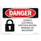 Signmission Safety Sign, OSHA Danger, 10" Height, Lockout Electrical Switches Before Working, Landscape OS-DS-D-1014-L-1436 - alternate 1